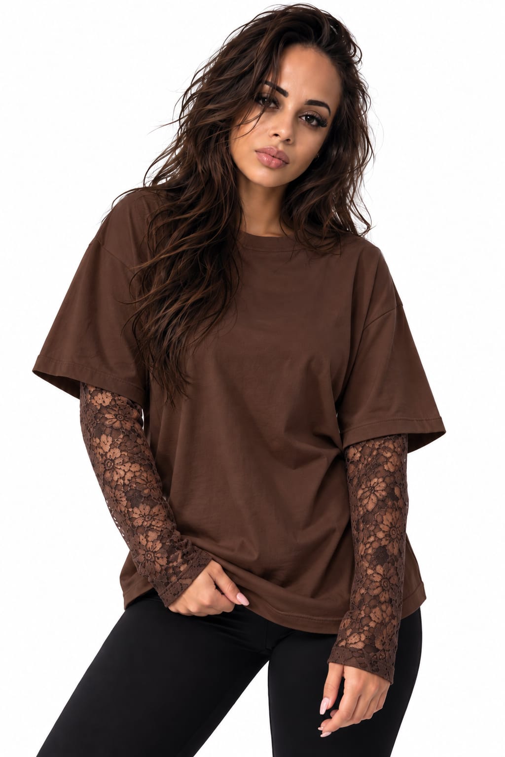 Oversized Layered Lace Top