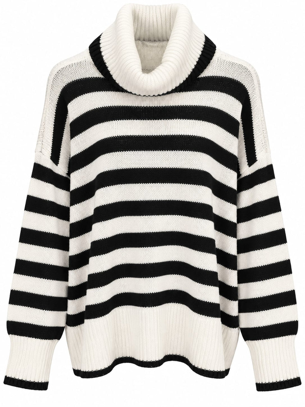 Oversized Striped Col Sweater