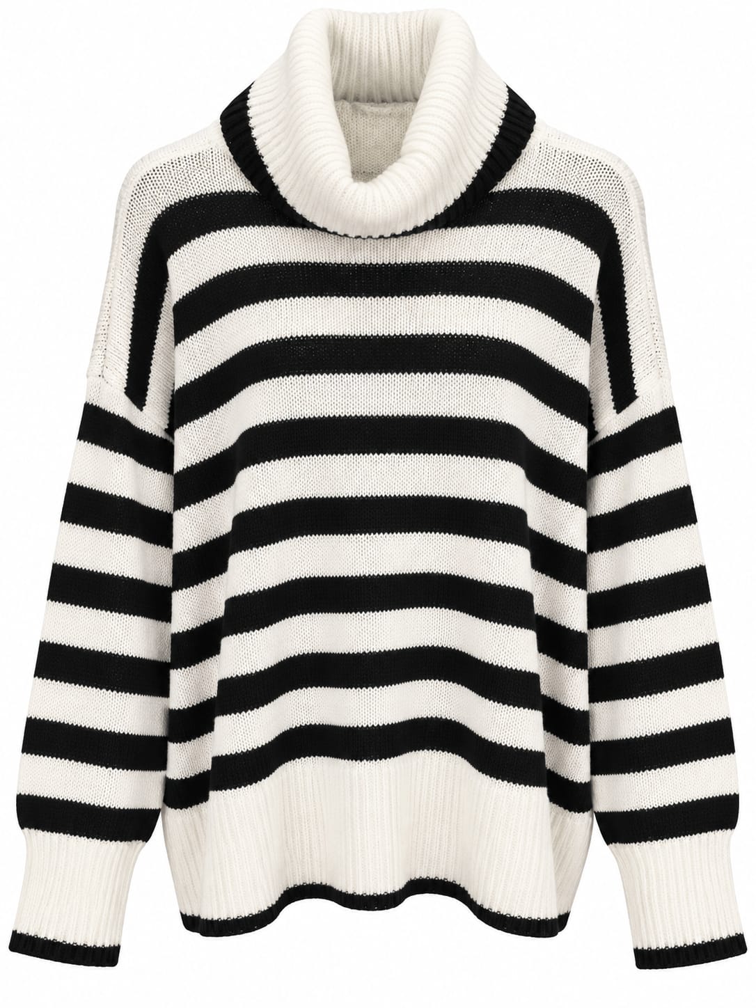 Oversized Striped Col Sweater