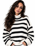 Oversized Striped Col Sweater